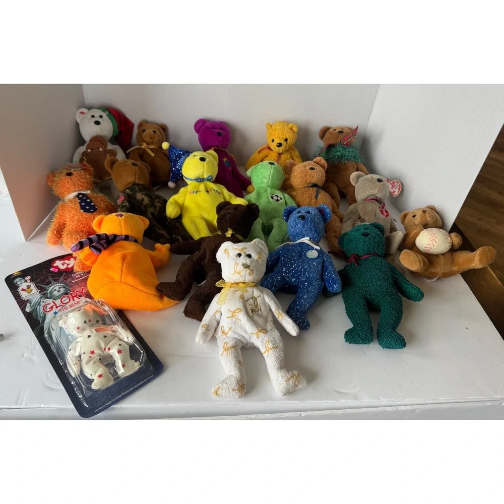 Ty Vintage Beanie‎ Babies Lot 18 Total Bears Glory 10th Anniversary 9lbs Mixed